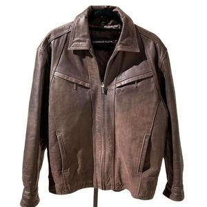 Charles Klein Mens Leather Jacket